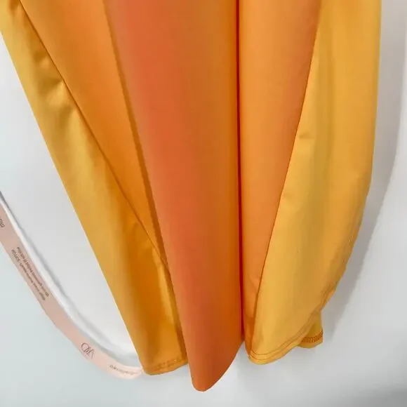 OW CollectionNWT Isabel Dress in Gradient Print Orange Cut Out Midi XS